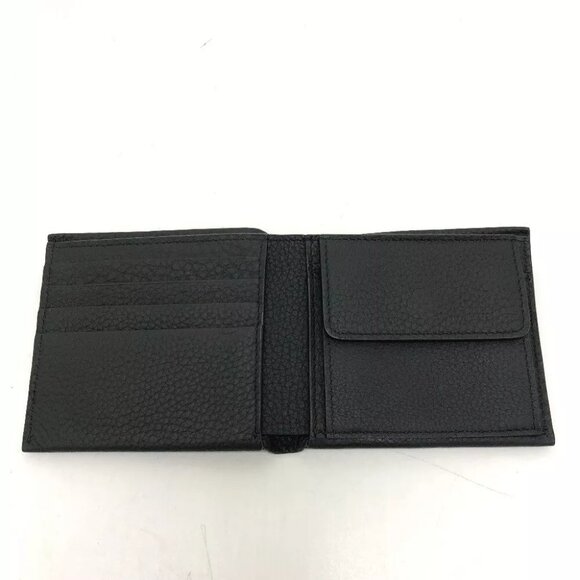 BURBERRY 8043377 logo Wallet Saif Folded wallet Leather Black - Picture 3 of 15